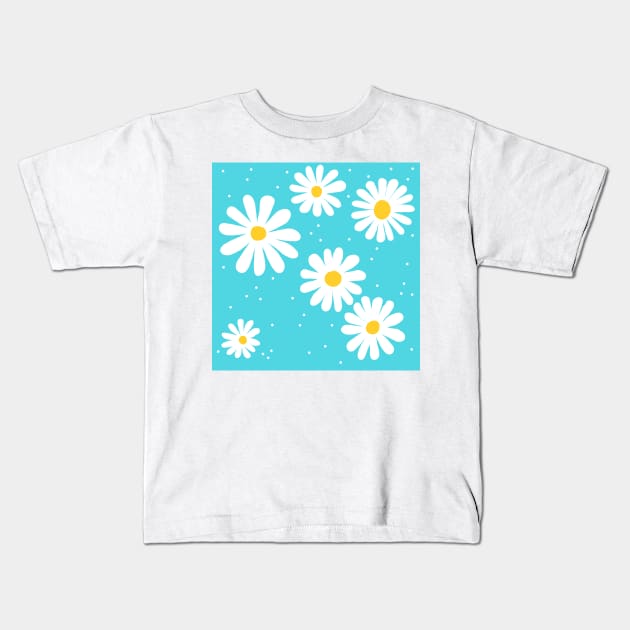 Blue Daisys Kids T-Shirt by VanillaShanila